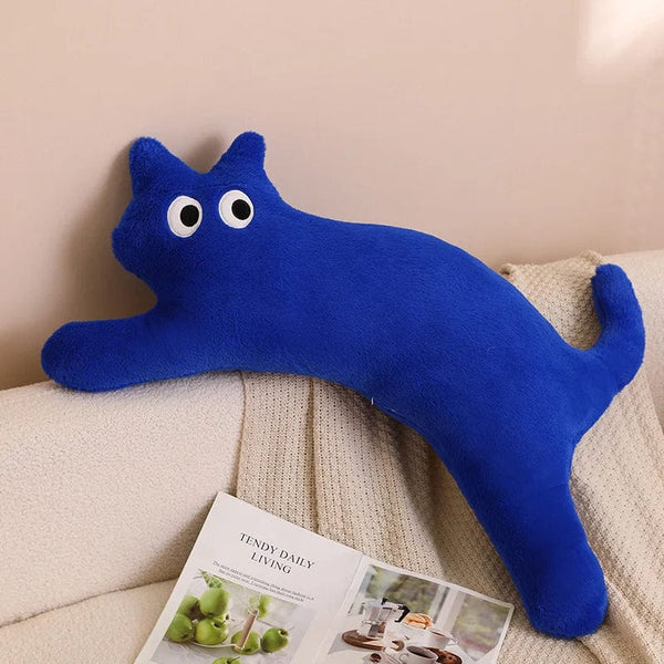 Planet Gates blue / CHINA / 100cm 100CM Cute Soft Long Cat Pillow Plush Toys Stuffed Office Sleeping Cushion Bed Sleep Pillow Home Decor Gift Doll for Kids Girls