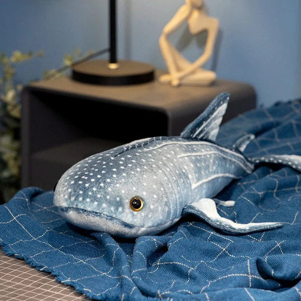 Planet Gates blue / CHINA / 60cm Lifelike Blue Whale Plush Toy Blue Sea Animals Stuffed Huggable Shark Soft Pillow Birthday Gift