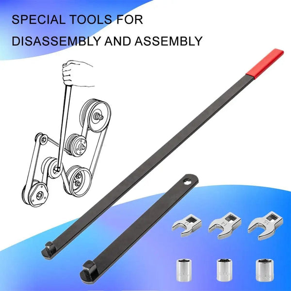 Planet Gates Blue / China 8Pcs Idler Pulley Adjustment Wrench Belt Tension Tensioning Adjuster Lever Tool Extension Wrench Workshop Repair Tool