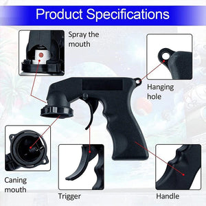 Planet Gates Blue / CHINA Paint Spray Bottle Adapter Aerosol Spray Handle with Full Grip Trigger Locking Collar Maintenance Repair Tool Car Accessories