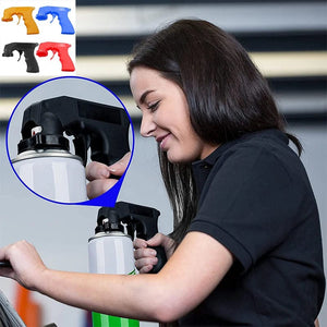 Planet Gates Blue / CHINA Paint Spray Bottle Adapter Aerosol Spray Handle with Full Grip Trigger Locking Collar Maintenance Repair Tool Car Accessories