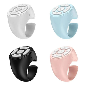 Planet Gates blue / CN Multi-function BT Remote Control Portable Fingertip Selfie Video Controller Automatic Page Turner Browsing For Phone