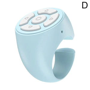 Planet Gates blue / CN Multi-function BT Remote Control Portable Fingertip Selfie Video Controller Automatic Page Turner Browsing For Phone
