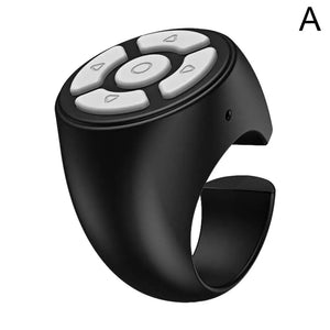 Planet Gates blue / CN Multi-function BT Remote Control Portable Fingertip Selfie Video Controller Automatic Page Turner Browsing For Phone