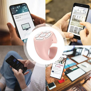 Planet Gates blue / CN Multi-function BT Remote Control Portable Fingertip Selfie Video Controller Automatic Page Turner Browsing For Phone