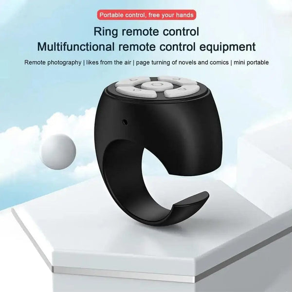Planet Gates blue / CN Multi-function BT Remote Control Portable Fingertip Selfie Video Controller Automatic Page Turner Browsing For Phone