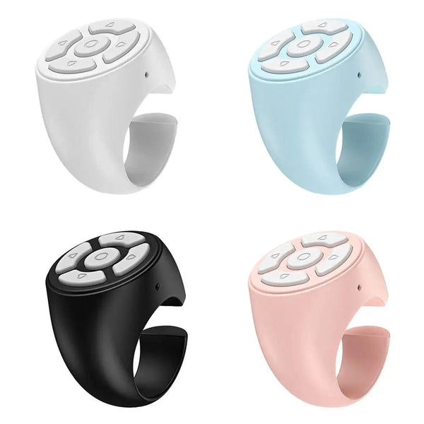 Planet Gates blue / CN Multi-function BT Remote Control Portable Fingertip Selfie Video Controller Automatic Page Turner Browsing For Phone