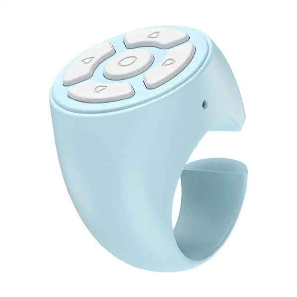 Planet Gates blue / CN Multi-function BT Remote Control Portable Fingertip Selfie Video Controller Automatic Page Turner Browsing For Phone
