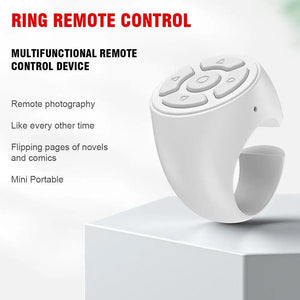 Planet Gates blue / CN Multi-function BT Remote Control Portable Fingertip Selfie Video Controller Automatic Page Turner Browsing For Phone
