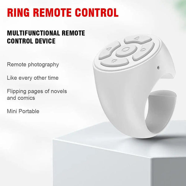 Planet Gates blue / CN Multi-function BT Remote Control Portable Fingertip Selfie Video Controller Automatic Page Turner Browsing For Phone
