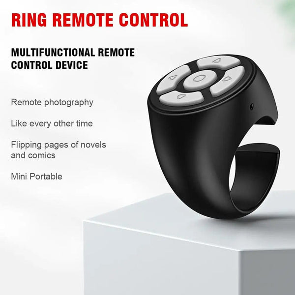 Planet Gates blue / CN Multi-function BT Remote Control Portable Fingertip Selfie Video Controller Automatic Page Turner Browsing For Phone