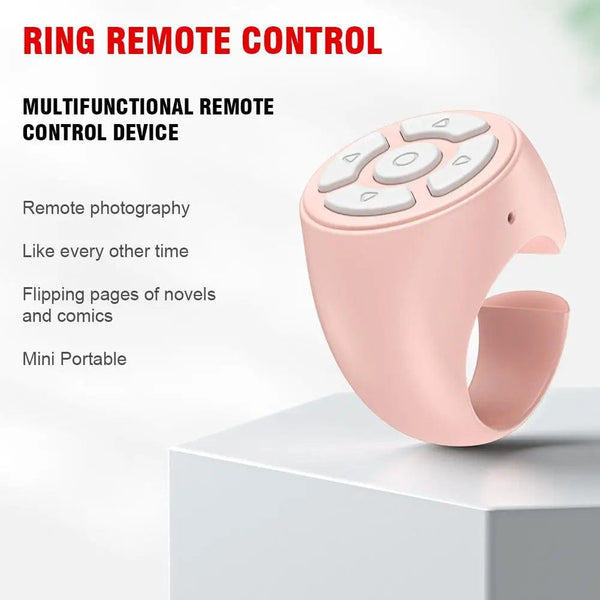 Planet Gates blue / CN Multi-function BT Remote Control Portable Fingertip Selfie Video Controller Automatic Page Turner Browsing For Phone
