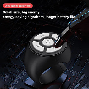 Planet Gates blue / CN Multi-function BT Remote Control Portable Fingertip Selfie Video Controller Automatic Page Turner Browsing For Phone