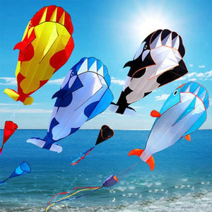 Planet Gates Blue Color free shipping large dolphin kite flying soft kites line ripstop nylon outdoor toys octopus kite factory alien inflatable kites