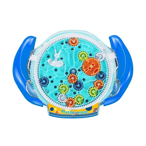 Planet Gates blue Creative 3D Puzzle Funny Gear Labyrinth Disk Gear Balance Ball Maze Wheel Dish IQ Puzzle Educational ABS Toys For Kids