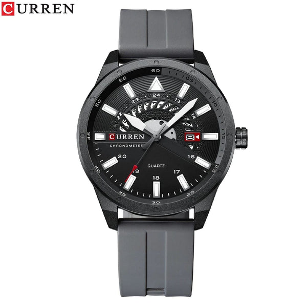 Planet Gates blue CURREN Fashion Men Watch Top Brand Luxury Waterproof Sport Mens Watches Silicone Automatic Date Military Wristwatch