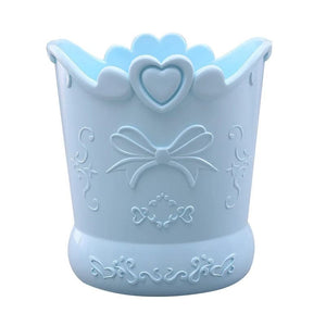 Planet Gates Blue Cute Bow Pen Holder Candy Color Kawaii Pink Pencil Organizer Box Stand Container Office School Supplies Kitchen Jars