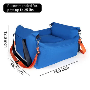 Planet Gates Blue Dog Car Seat for Small Dogs Fully Detachable and Washable Pet Dog Car seats Soft Dog Booster Sofa Travel Carrier Bed