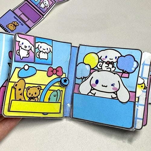 Planet Gates Blue Dog DIY Sanrio Book Kuromi Cinnamoroll Toy Book Homemade Complete No-Cut Quiet Book Handiwork Montessori Educational Toddler Game