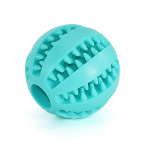Planet Gates Blue Dog Food Ball Pet Dog Toy Interactive Rubber Balls for Small Large Dogs Puppy Cat Chewing Toys Pet Tooth Cleaning