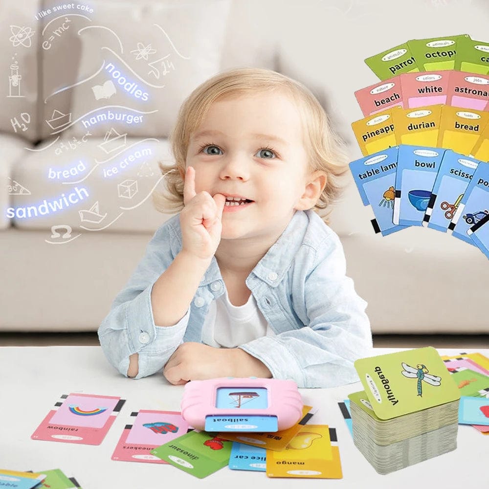 Planet Gates Blue Early Education Flash Card Machine Learning Talking Language English Electronic Audio Book Toy Children Birthday Gift