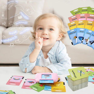 Planet Gates Blue Early Education Flash Card Machine Learning Talking Language English Electronic Audio Book Toy Children Birthday Gift