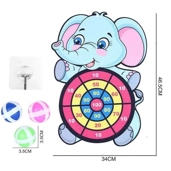 Planet Gates Blue Elephant Montessori Throw Sport Shooting Target Sticky Ball Dartboard Basketball Board Games Educational Children Indoor Outdoor Game Toy