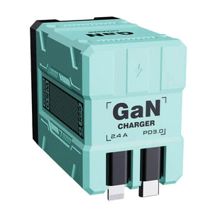 Planet Gates Blue-EU Plug Total 20W USB C Charger GaN Fast Charging Wall Charger For iPhone Samsung Xiaomi Quick Charge EU/US Plug Phone Charger Adapter