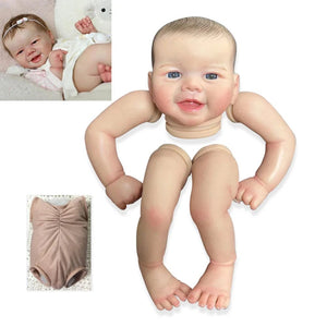 Planet Gates blue eyes / 19inch 19inches Already Painted Reborn Doll Kits Soft Vinyl Reborn Baby Dolls Accessories for DIY Realistic Toys DIY Reborn Dolls Kits