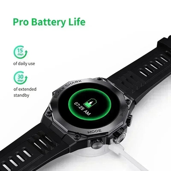 Planet Gates Blue-Fast Delivery / Mexico [World Premiere] Global Version Black Shark S1 Pro Smart watch 1.43'' AMOLED Wireless Charging 15 Days Battery Life NFC Chat GPT