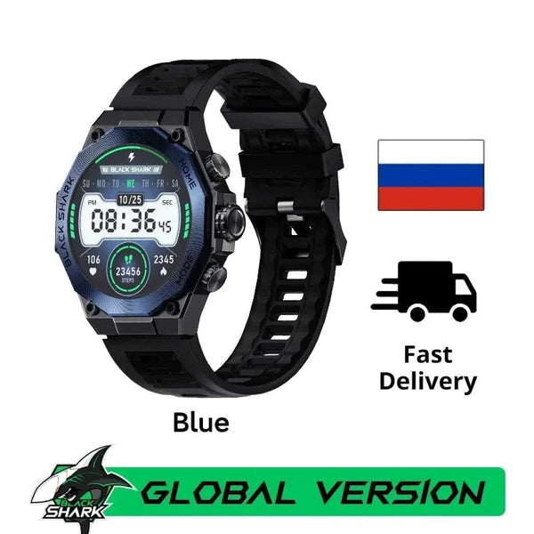 Planet Gates Blue-Fast Delivery / Mexico [World Premiere] Global Version Black Shark S1 Pro Smart watch 1.43'' AMOLED Wireless Charging 15 Days Battery Life NFC Chat GPT