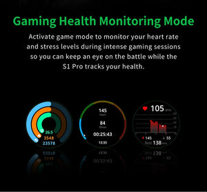 Planet Gates Blue-Fast Delivery / Mexico [World Premiere] Global Version Black Shark S1 Pro Smart watch 1.43'' AMOLED Wireless Charging 15 Days Battery Life NFC Chat GPT