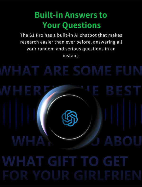 Planet Gates Blue-Fast Delivery / Mexico [World Premiere] Global Version Black Shark S1 Pro Smart watch 1.43'' AMOLED Wireless Charging 15 Days Battery Life NFC Chat GPT