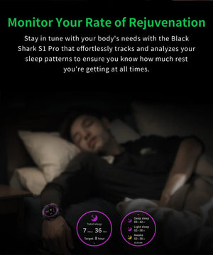 Planet Gates Blue-Fast Delivery / Mexico [World Premiere] Global Version Black Shark S1 Pro Smart watch 1.43'' AMOLED Wireless Charging 15 Days Battery Life NFC Chat GPT