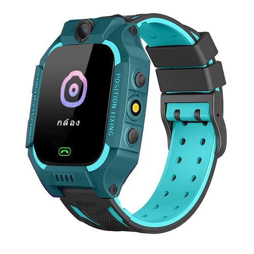 Planet Gates Blue Green Kids Smart Watch LBS Position Baby Phone 2G Watch Flashlight Camera SOS Children Smartwatch For Boys Girls Gifts PK Q12 Q15
