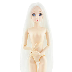 Planet Gates Blue Hair 30cm Doll Toys for Girls 1/6 BJD Dolls Body Make-up 3D Eyes Beautiful Princess Baby Girl Dolls Plastic DIY Toy for Girls