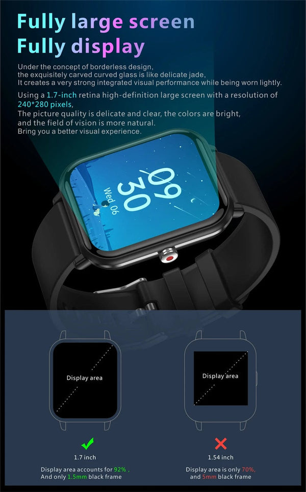 Planet Gates Blue / Health Smart Watch 2023 New Smart Watch Men Blood Oxygen Monitoring Sports Fitness Watch Man Woman Body Temperature Monitor Smart Watch For Xiaomi