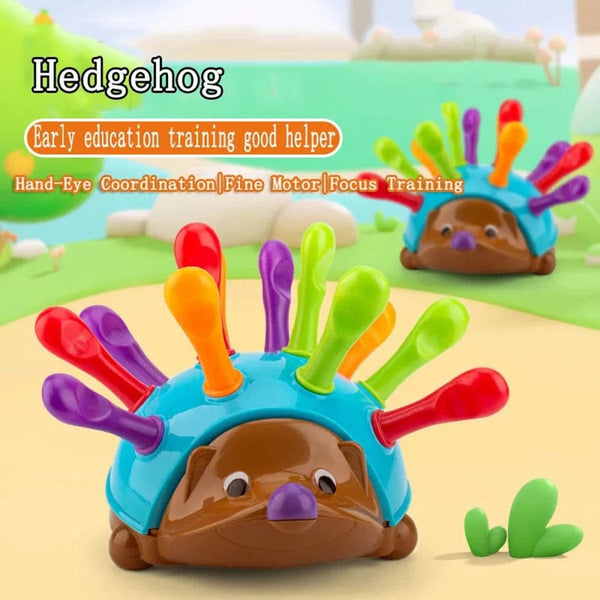 Planet Gates blue Hedgehog Montessori Toys Baby Concentration Training Early Education Toys Fine Motor and Sensory Toys Spelling Little Hedgehog