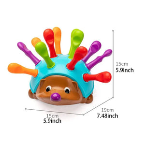 Planet Gates blue Hedgehog Montessori Toys Baby Concentration Training Early Education Toys Fine Motor and Sensory Toys Spelling Little Hedgehog