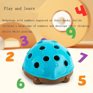 Planet Gates blue Hedgehog Montessori Toys Baby Concentration Training Early Education Toys Fine Motor and Sensory Toys Spelling Little Hedgehog