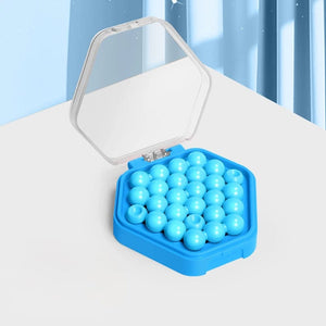 Planet Gates blue IQ Mini Bead Board Game Educational Learning Pocket Game Toys Stress Reducing Toys Self-Created Challenges Logic Game 7 to Adult