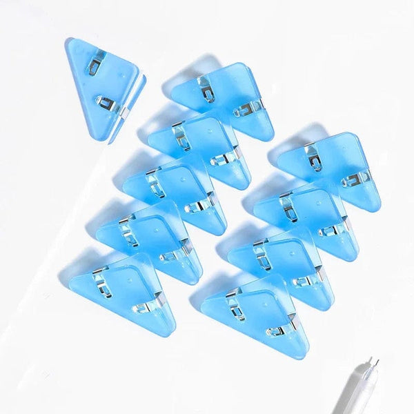Planet Gates blue Kawaii 5pcs Triangle Corner Clips File Paper Clips File Index Photo Clamp Page Holder Korean Stationery Office Desk Organizer