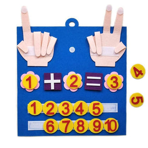 Planet Gates blue Kids Montessori Toys Felt Finger Numbers Math Toy Children Counting Early Learning Educational Toys Toddlers Intelligence Game