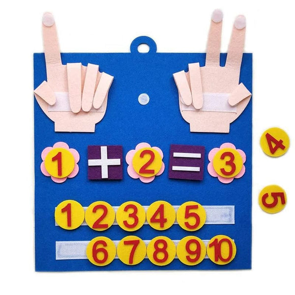 Planet Gates blue Kids Montessori Toys Felt Finger Numbers Math Toy Children Counting Early Learning Educational Toys Toddlers Intelligence Game