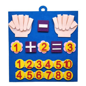Planet Gates blue Kids Montessori Toys Felt Finger Numbers Math Toy Children Counting Early Learning Educational Toys Toddlers Intelligence Game
