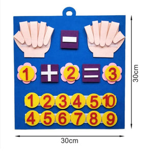 Planet Gates blue Kids Montessori Toys Felt Finger Numbers Math Toy Children Counting Early Learning Educational Toys Toddlers Intelligence Game