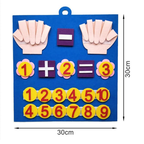 Planet Gates blue Kids Montessori Toys Felt Finger Numbers Math Toy Children Counting Early Learning Educational Toys Toddlers Intelligence Game