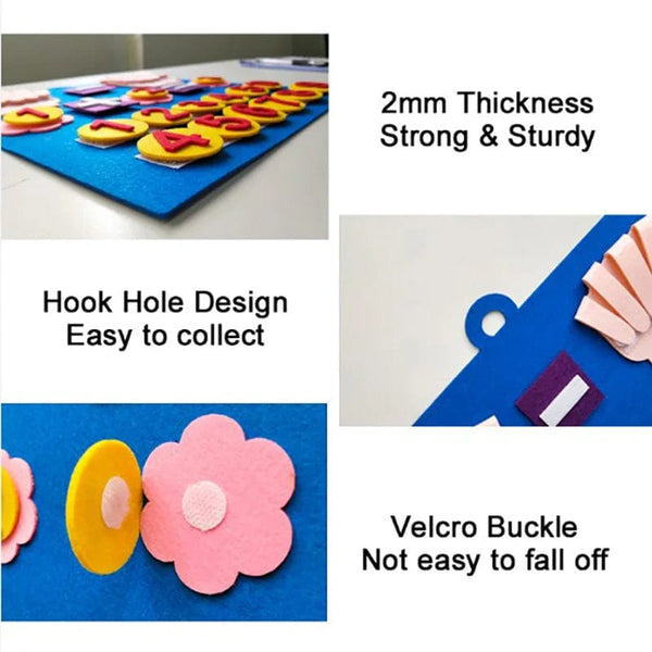 Planet Gates blue Kids Montessori Toys Felt Finger Numbers Math Toy Children Counting Early Learning Educational Toys Toddlers Intelligence Game
