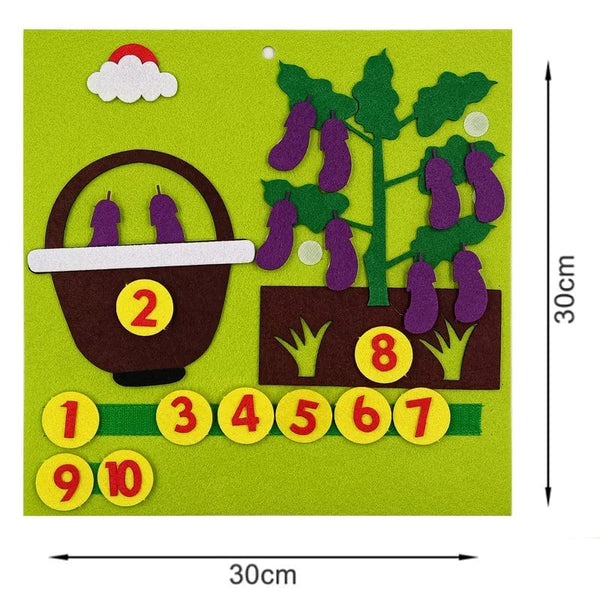 Planet Gates blue Kids Montessori Toys Felt Finger Numbers Math Toy Children Counting Early Learning Educational Toys Toddlers Intelligence Game
