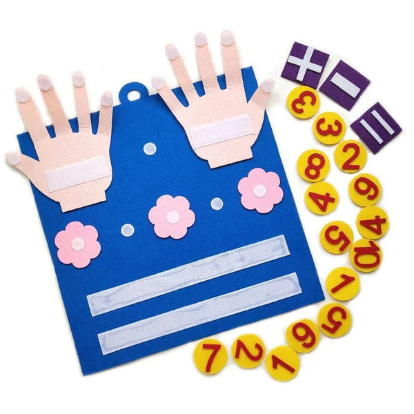 Planet Gates blue Kids Montessori Toys Felt Finger Numbers Math Toy Children Counting Early Learning Educational Toys Toddlers Intelligence Game